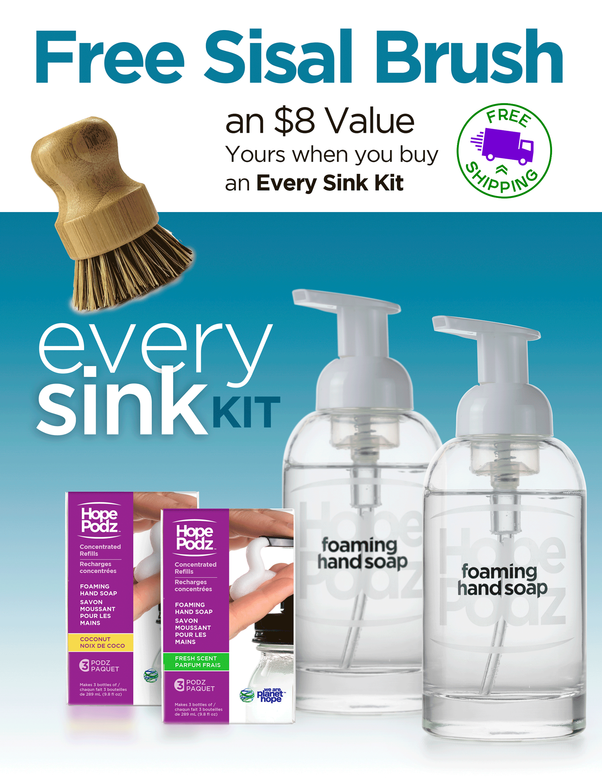 Every-Sink & FREE Sisal Brush WITH DISCOUNT CODE